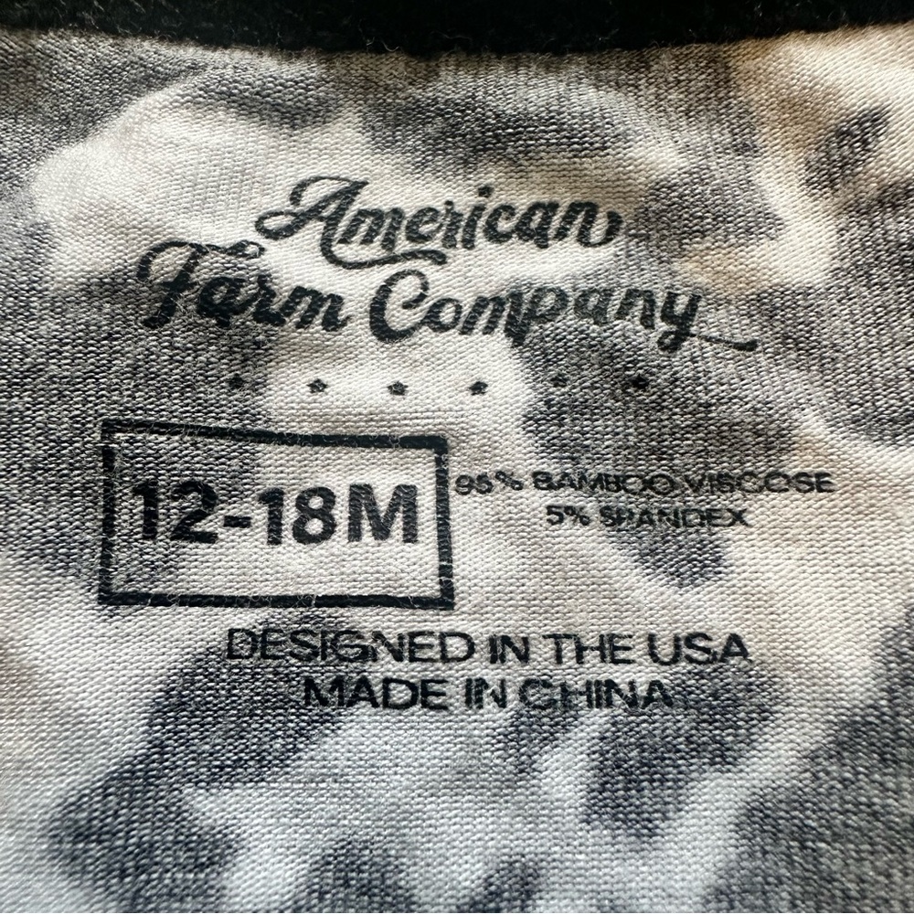 American Farm Company Cow Print Pajama 12-18 Months Bamboo - Picture 3 of 5